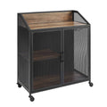 33x22 Rustic Oak Wood Bar Cabinet E5775