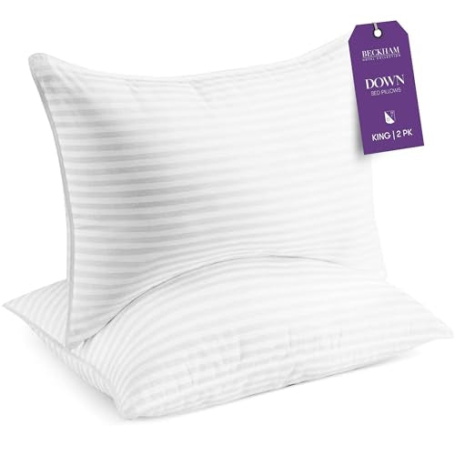 Queen Size Set of 2 Down Bed Pillows V728