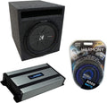Single 12 Sub Box Bundle with Amp & Install Kit L6693