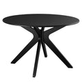 Black Round Wood Dining Table Z7344