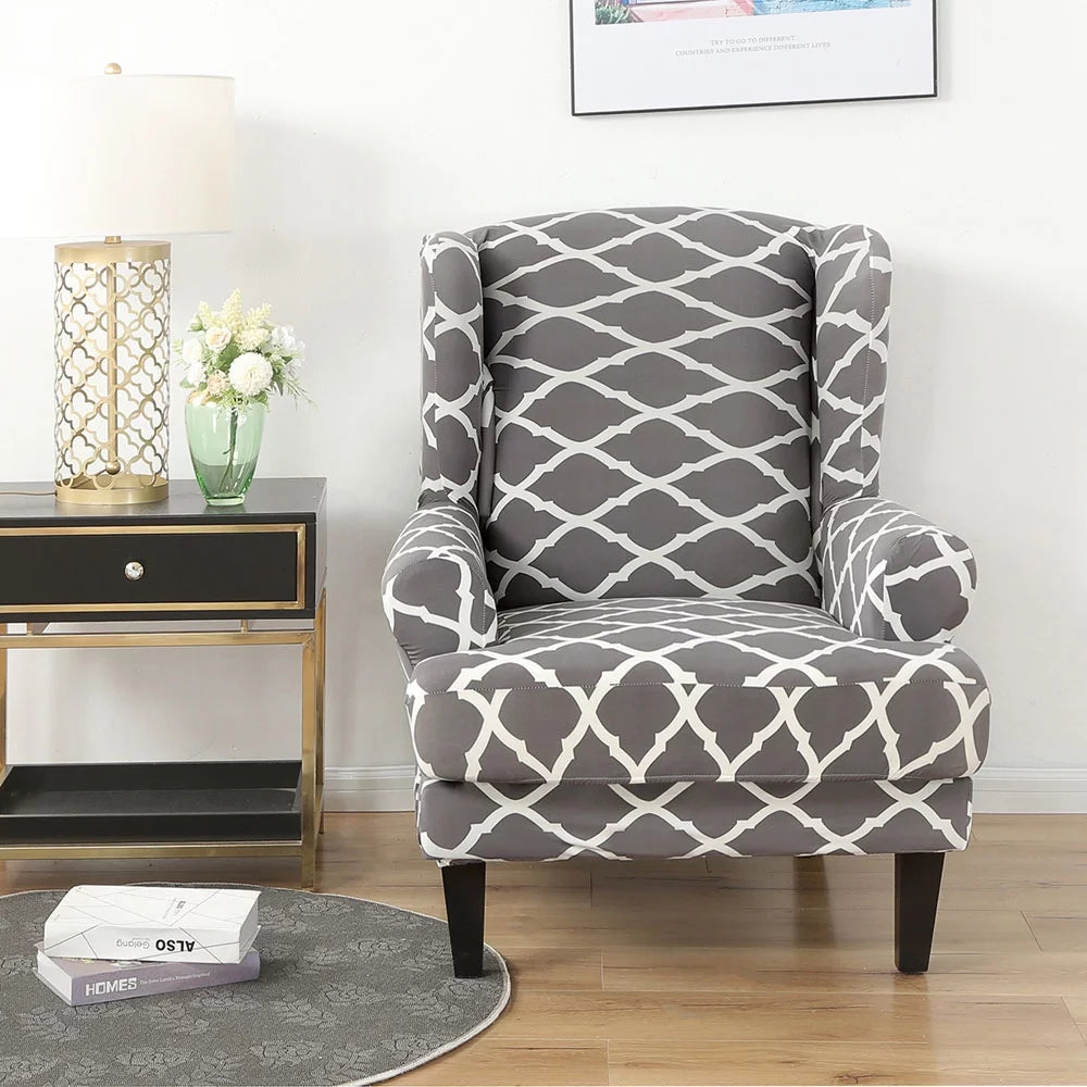 2-Piece Wing Chair Slipcover F47314