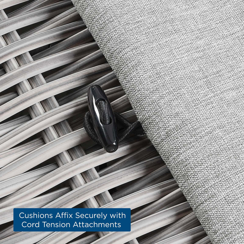Grey Rattan Wicker Corner Chair E1549