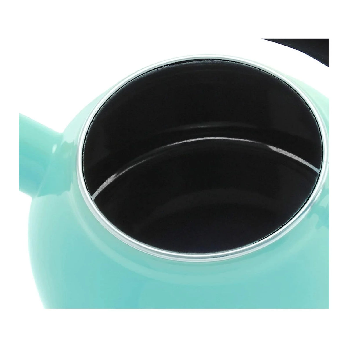 Enamel-on-Steel Whistling Tea Kettle 1.6-Quart Aqua C59198