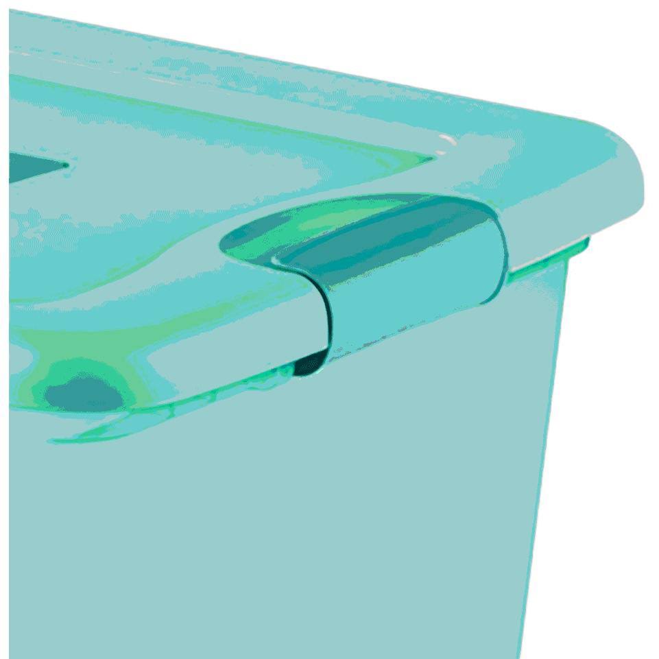 64 Quart Stackable Plastic Storage Box Container 12 Pack P979