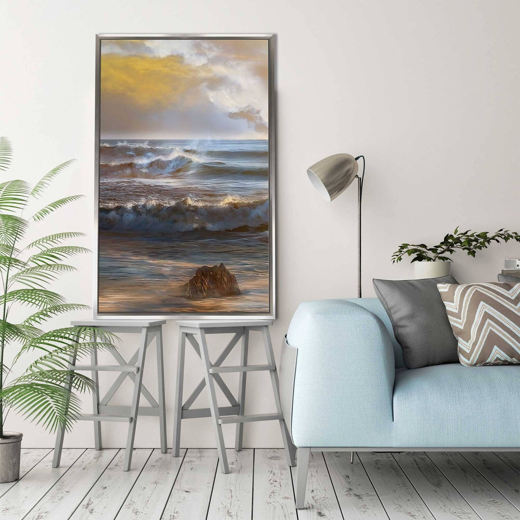 Blue Canvas in Floating Frame N287