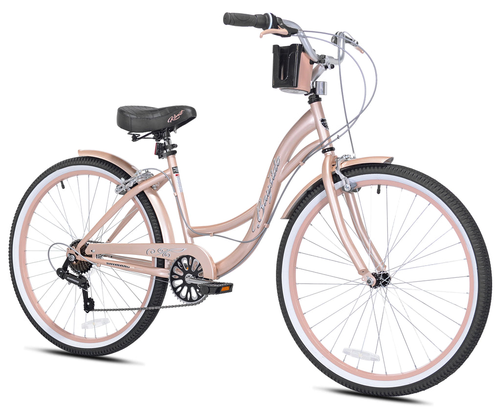 26 In. Rose Gold Women's Cruiser Bike Q17950