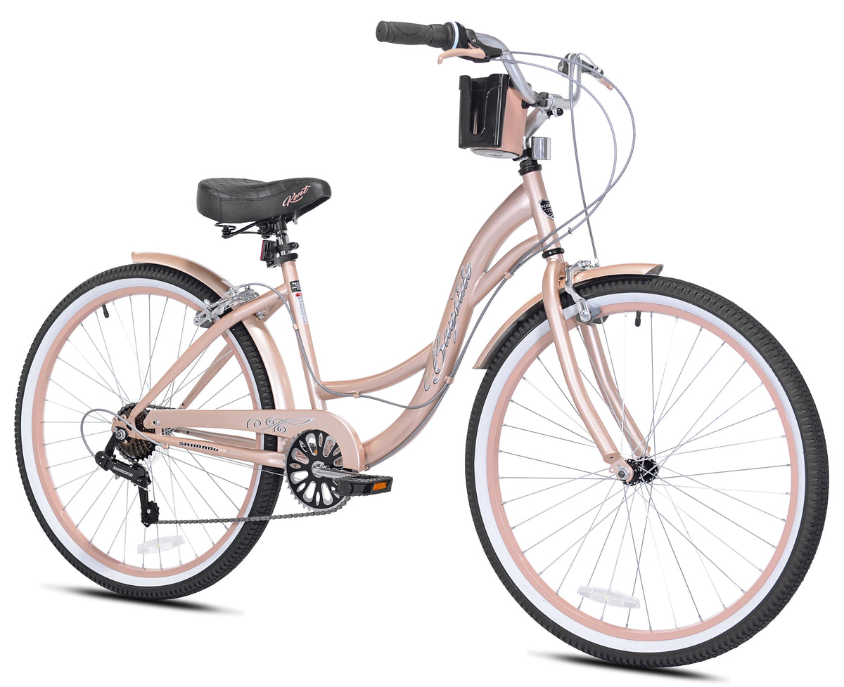 26 In. Rose Gold Women's Cruiser Bike Q17950