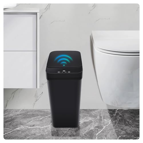 2 Pack 2.4 Gallon Black Touchless Trash Can N1152
