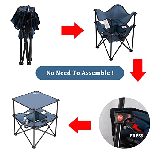 Folding Camping Table with 4 Cup Holders and Travel Bag K204171