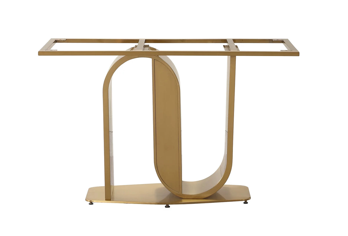 71" Gold Dining Table with Sintered Stone Top P899788
