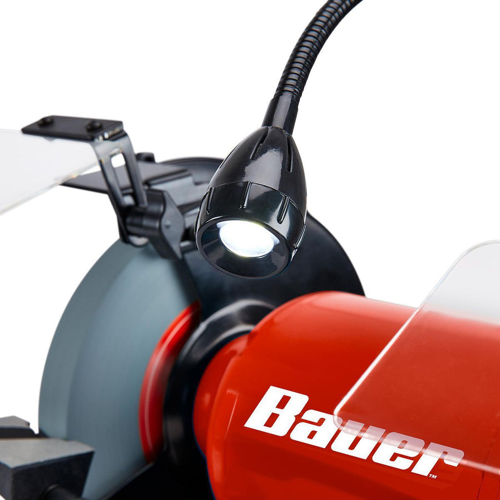 8 in. Variable-Speed Bench Grinder with LED Work Light E262