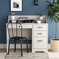 Computer Desk with Drawers and Hutch Wood Desk T1382
