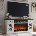 White Fireplace TV Stand with 36 Electric Fireplace C2023