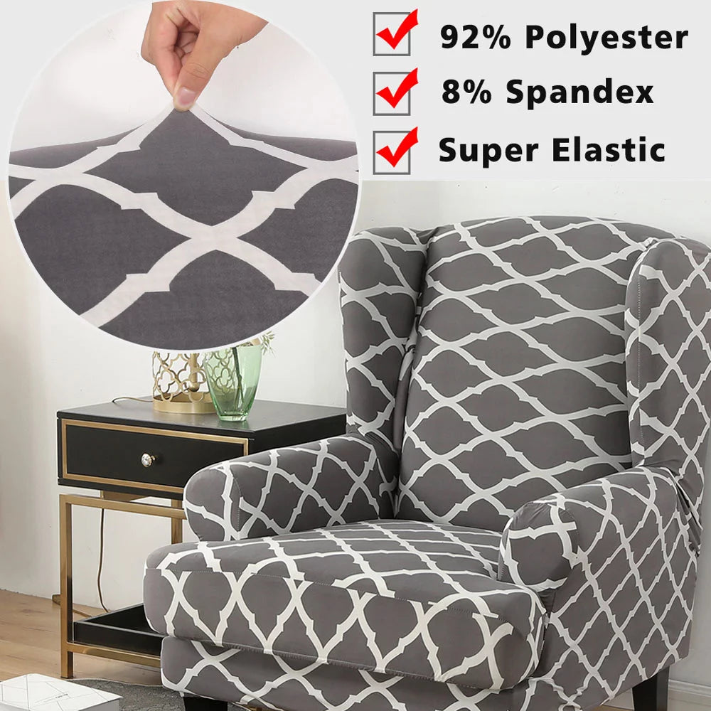 2-Piece Wing Chair Slipcover F47314