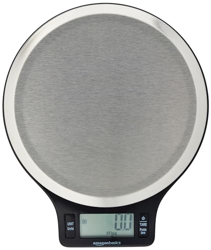 Digital Kitchen Scale with LCD Display, 11 pounds, Black and Stainless Steel L78931