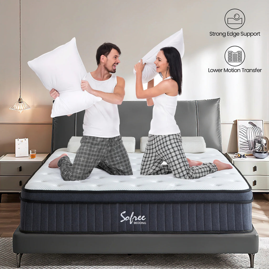 Queen 10 Inch Memory Foam Pocket Spring Mattress Z1290