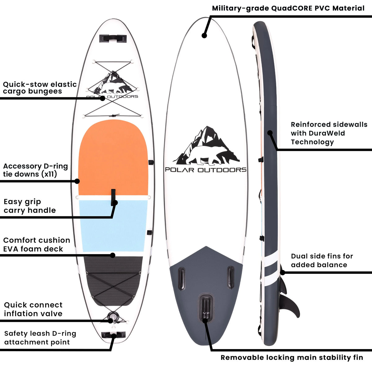 Inflatable Stand Up Paddle Board with Non-Slip Deck V8070