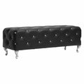 Black Tufted Bench S293