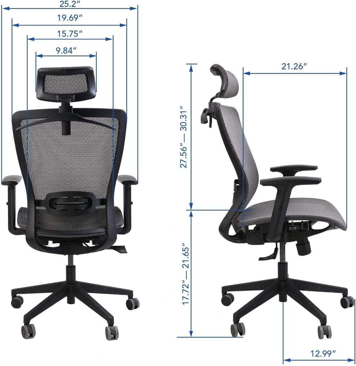 Black Mesh Ergonomic Office Chair E949673