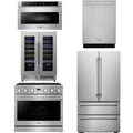 36 Gas Range, Refrigerator, Dishwasher, Microwave and Wine Cooler K490