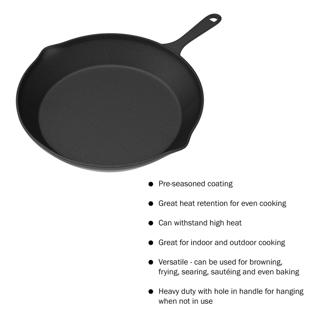 Cast Iron Pre-Seasoned Nonstick Skillets Set of 3 P3670