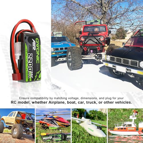 2S 2200mAh 7.4V Lipo Battery with T Connector 2 Packs R871
