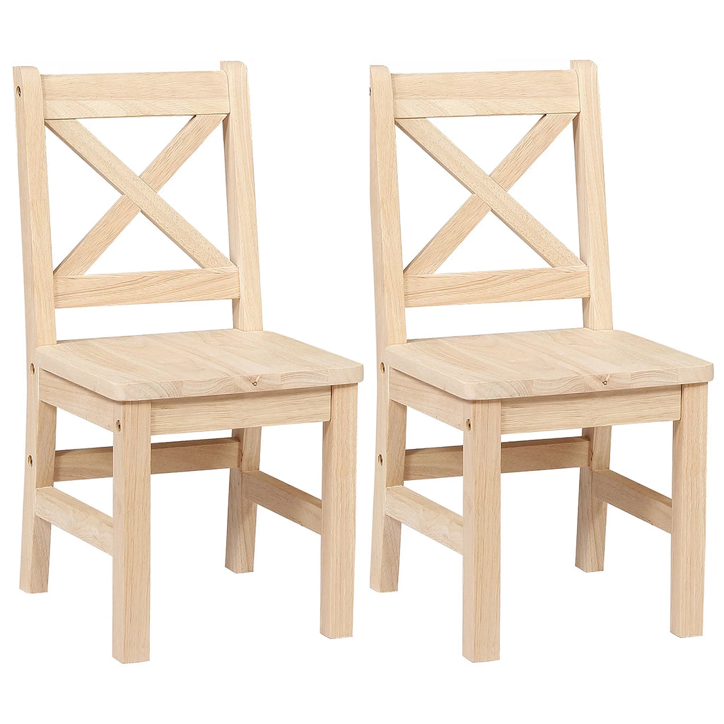 Solid Hard Wood Kids Table and Chair Set, 3 Pieces M2332