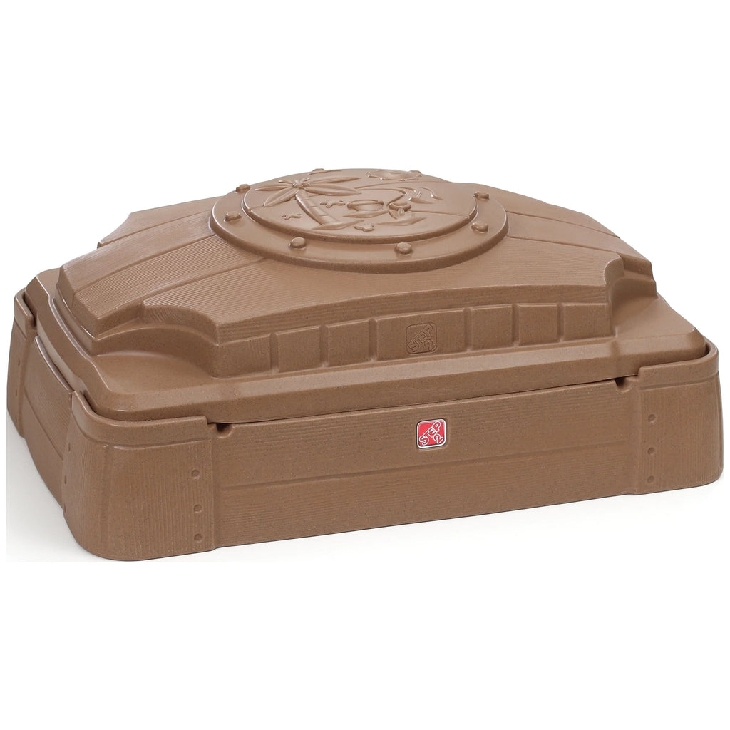 Brown Plastic Kids Sandbox with Cover R5915
