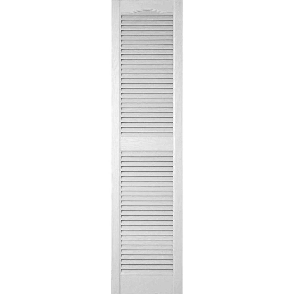 White Vinyl Open Louver Shutters A2773