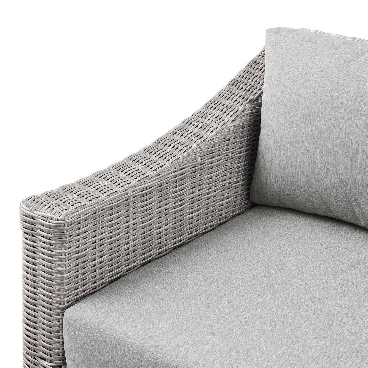 Grey Rattan Wicker Corner Chair E1549