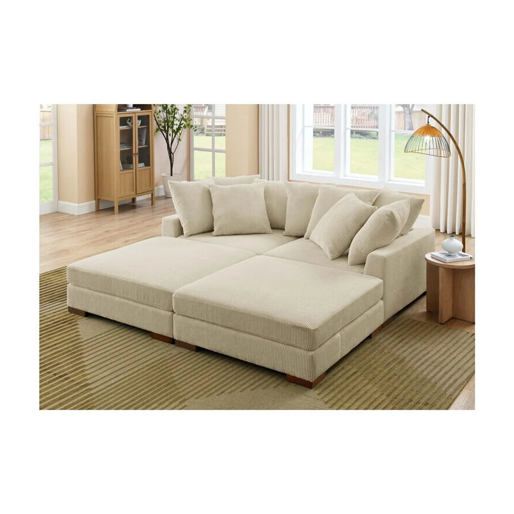 Corduroy Upholstered Sectional M659