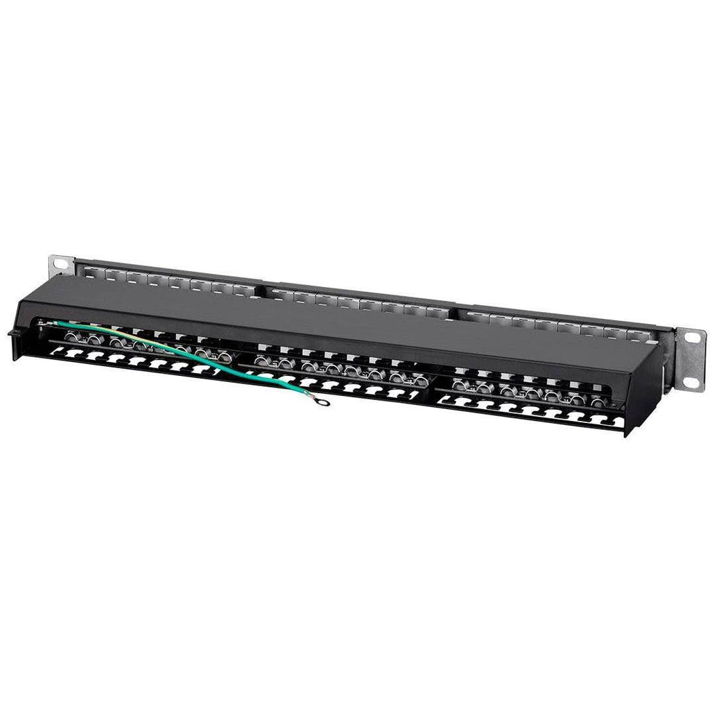 Cat6a 1U Shielded Patch Panel, 48 RJ45 Ports E82118