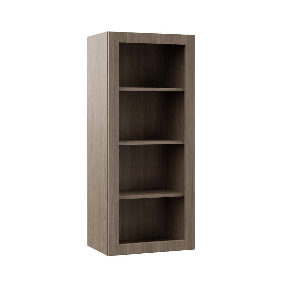 Brown Wall Open Shelf Kitchen Cabinet V6931