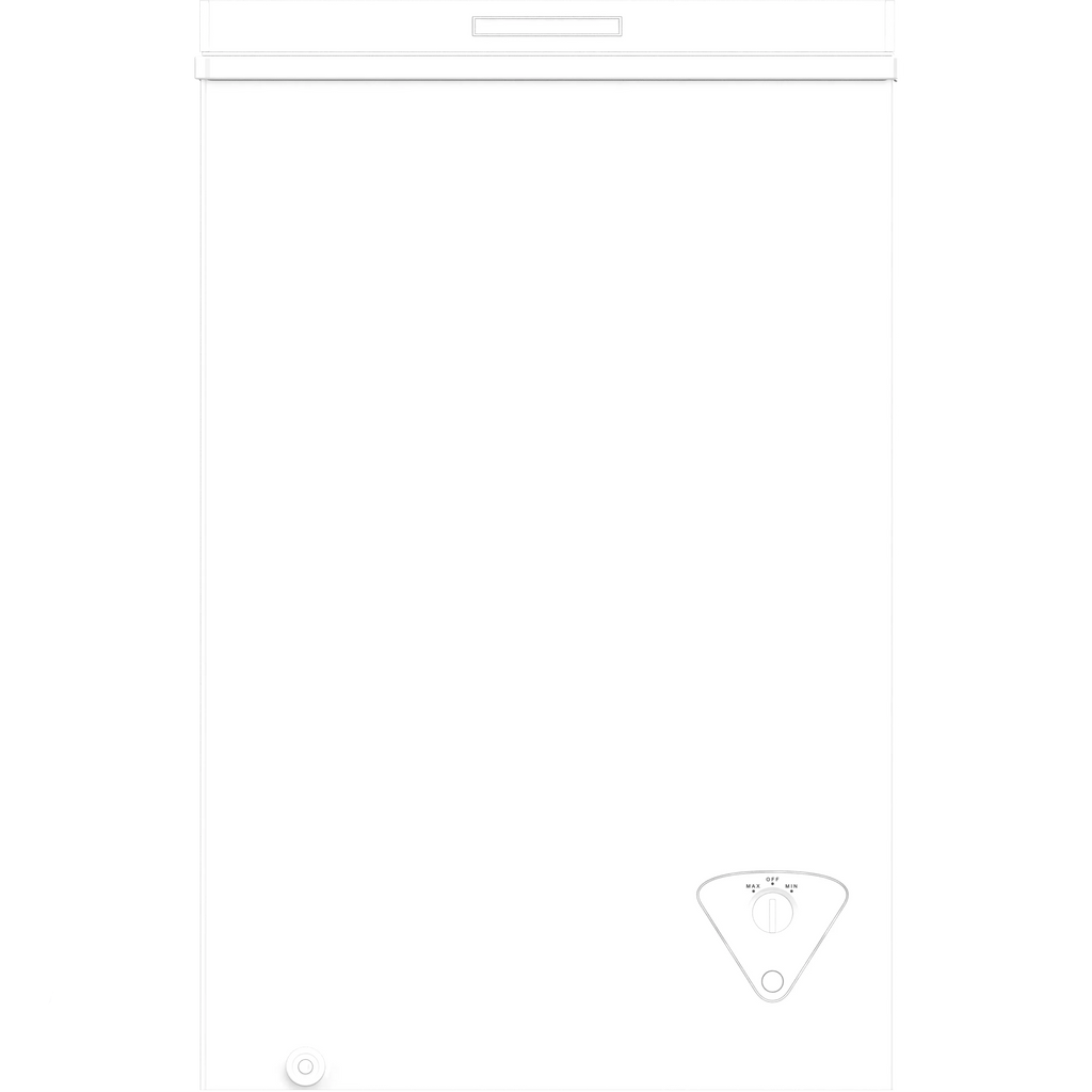 3.5 Cu Ft White Chest Freezer with Storage Basket D3013