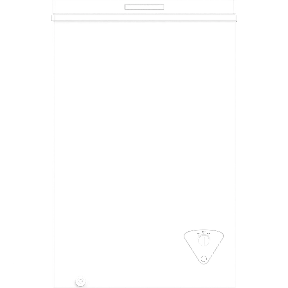 3.5 Cu Ft White Chest Freezer with Storage Basket D3013