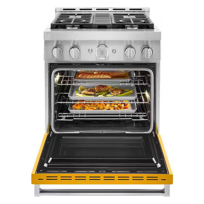 30 in. 4.1 cu. ft. Smart Gas Range with Self-Cleaning and True Convection G441908