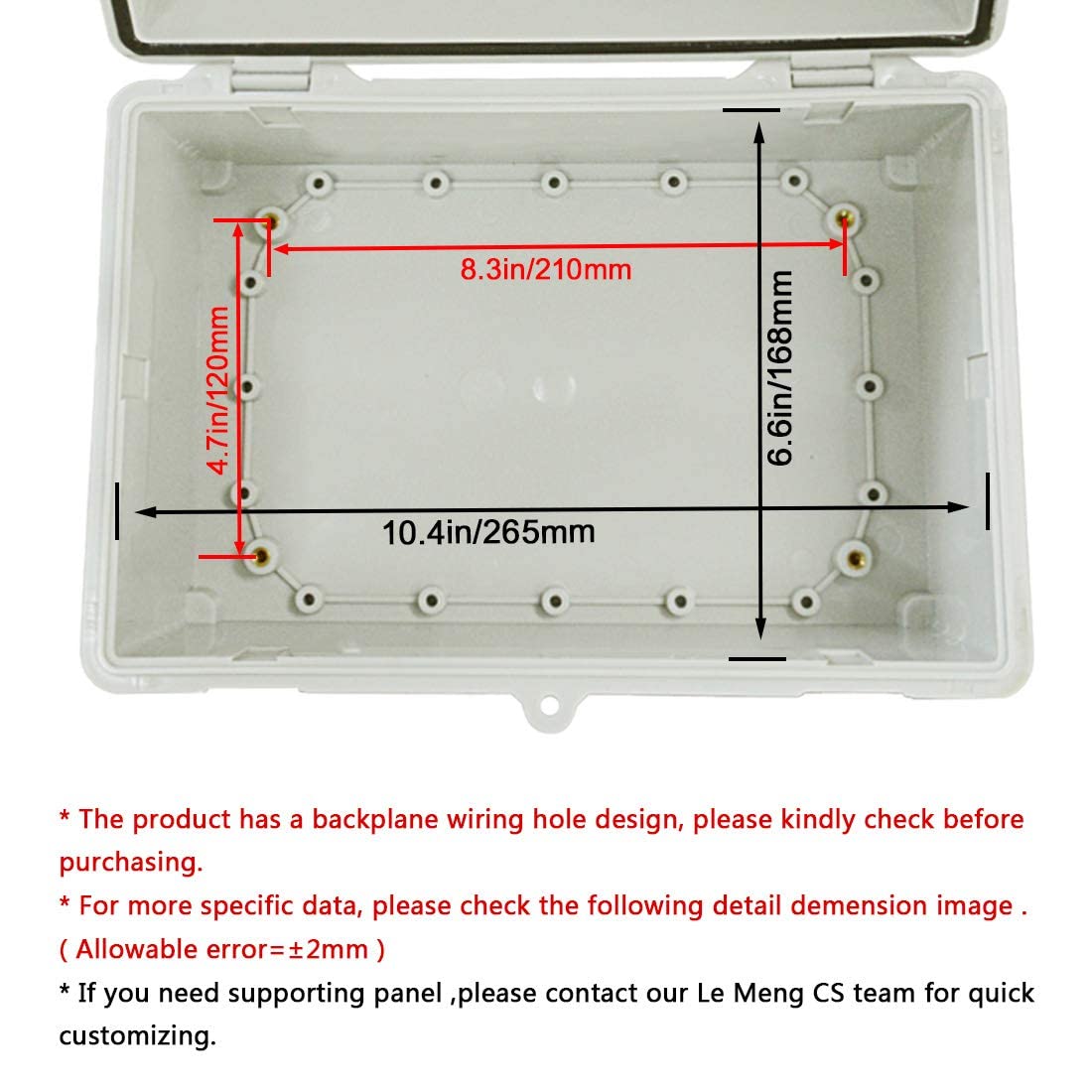 ABS Plastic IP65 Waterproof Electrical Enclosure Junction Box X847