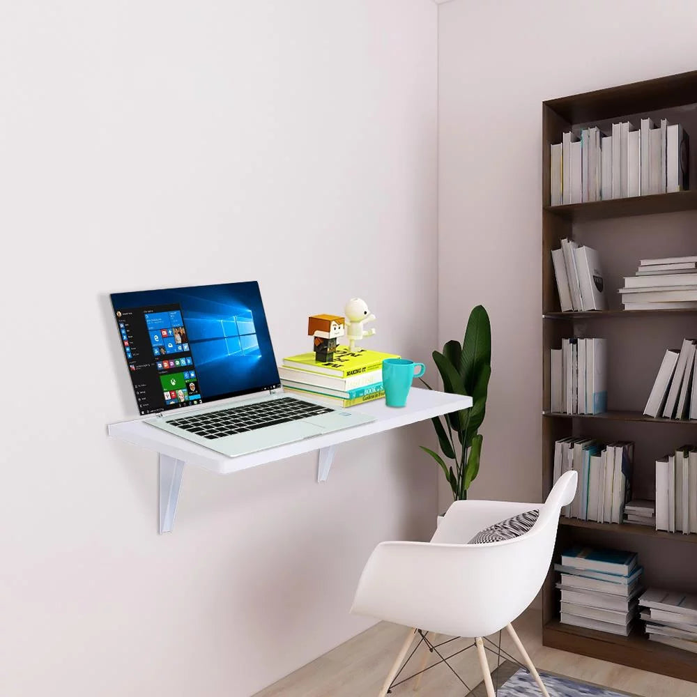 Wall-Mounted Drop-Leaf Folding Table White O181994