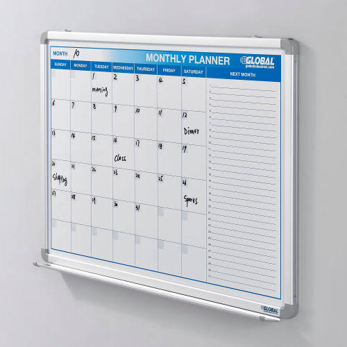 Magnetic Dry Erase Calendar Board 36 x 24 in. N794522