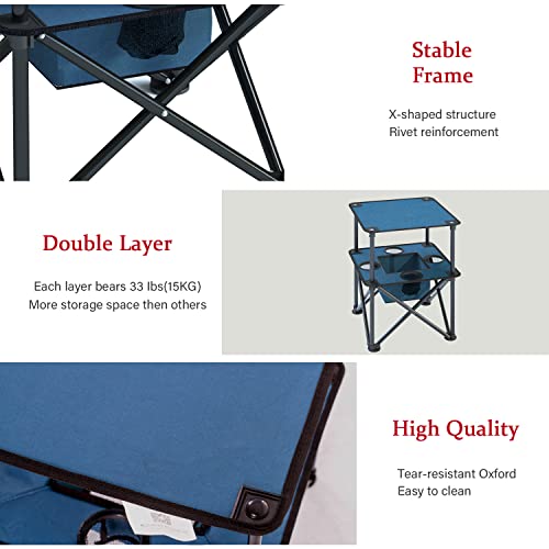 Folding Camping Table with 4 Cup Holders and Travel Bag K204171