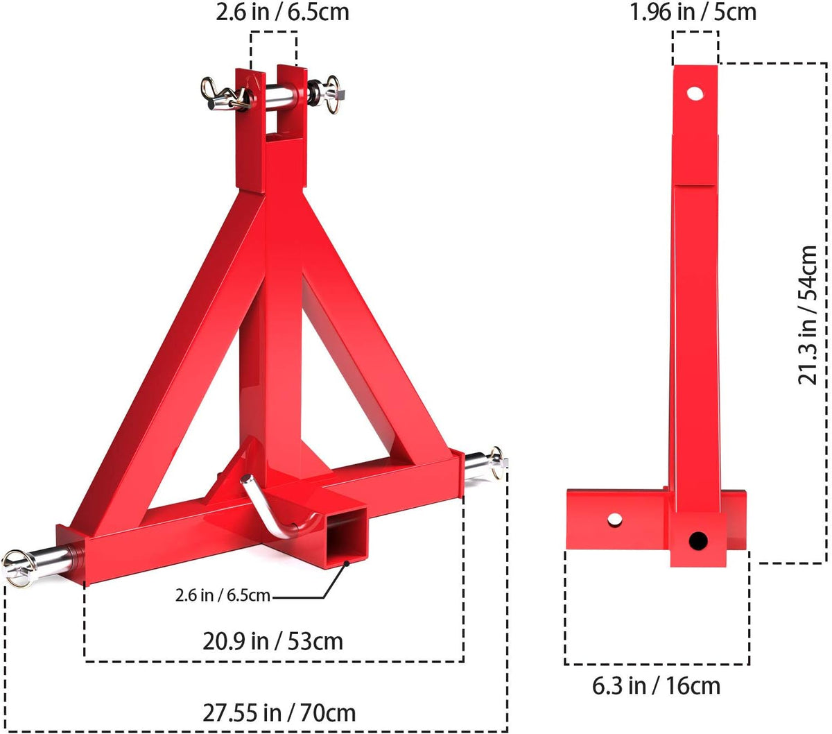 3 Point 2 Hitch Receiver Adapter Drawbar Trailer Adapter T2733