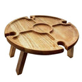 Wooden Round Folding Table A41647