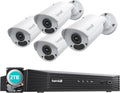 4K PoE Security Camera System 8MP 8CH 4Pcs Wired IP Cameras with Night Vision 2TB Hard Drive T310370