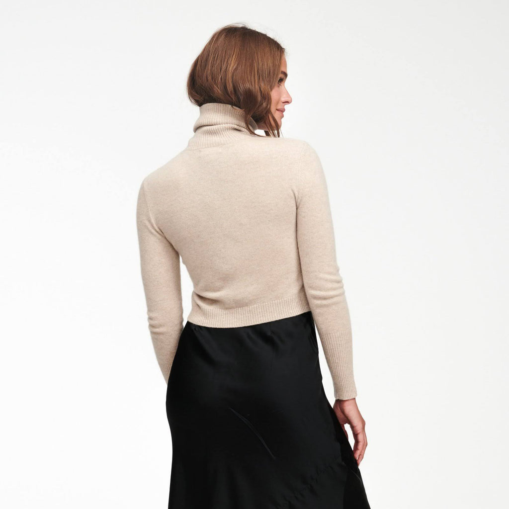 Cashmere Cropped Turtleneck F145257