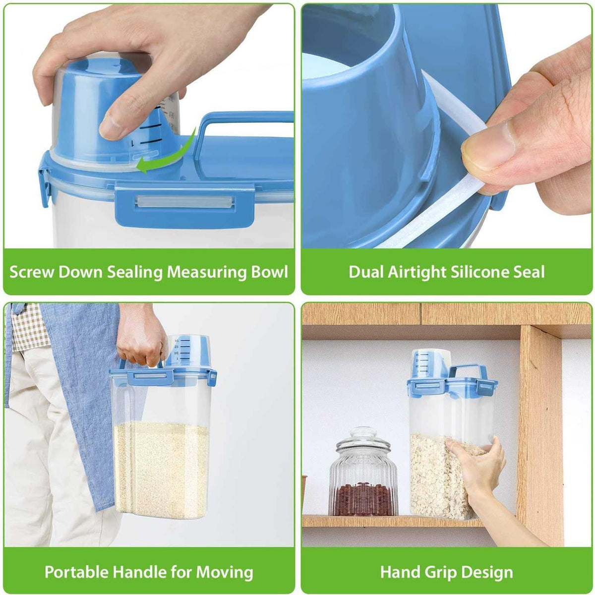 Rice Airtight Storage Container 3 to 5lbs T43947