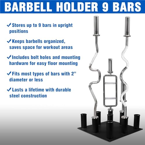 Vertical Storage Rack, Home Gym Organizer, Barbell & Dumbbell Rack A243880