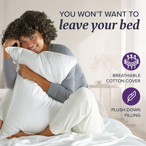 Queen Size Set of 2 Down Bed Pillows V728