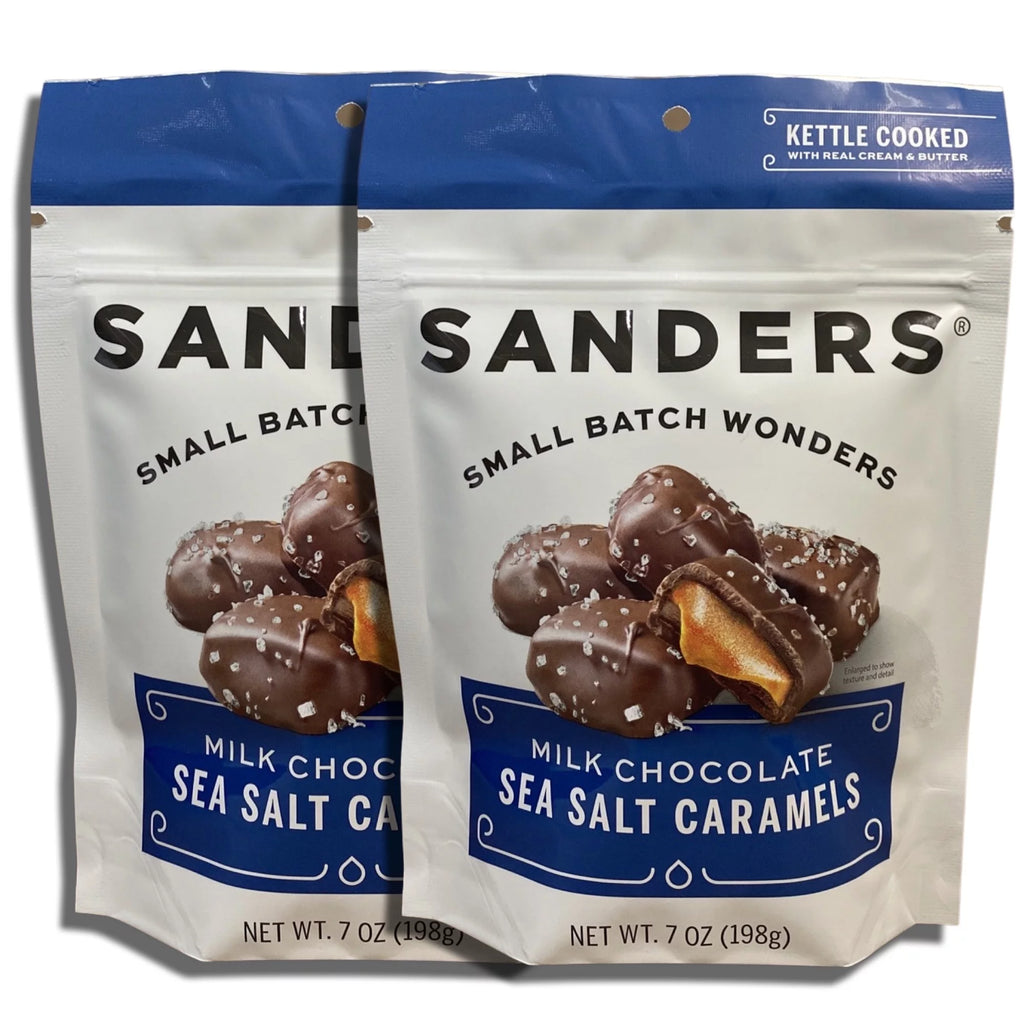 Milk Chocolate Sea Salt Caramels 7 Ounce Bag Value Pack of 2 G178315