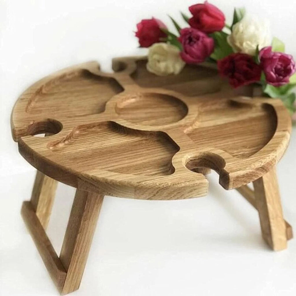 Wooden Round Folding Table A41647