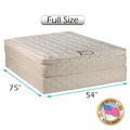 Full Size Innerspring PillowTop Eurotop Mattress Set with Bed Frame P272